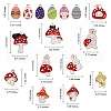 32Pcs 16 Style Alloy Enamel Pendants ENAM-SZ0002-69-7