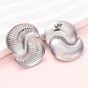 304 Stainless Steel Vortex Spiral Stud Earrings EJEW-C148-01P-3