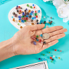 96Pcs 24 Styles Luminous Handmade Gold Sand Lampwork Beads LAMP-TA0001-05-5