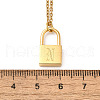 304 Stainless Steel Rolo Chain Pendant Necklaces NJEW-S444-01G-14-3
