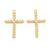 Brass Pave Cubic Zirconia Pendants KK-M286-10G-1