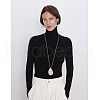 Teardrop Alloy with Acrylic Pendant Necklace & Hoop Earring & Cuff Bangle FS-WG301DC-01-3
