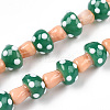 Handmade Lampwork Beads Strands X1-LAMP-N024-09E-2