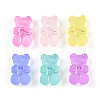 Frosted Transparent Acrylic Beads FACR-N006-01-1