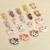 CHGCRAFT 18Pcs 18 Styles Cow/Cattle Food Grade Silicone Focal Beads SIL-CA0002-86-6