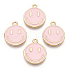 Light Gold Tone Alloy Enamel Pendants ENAM-N056-197B-3