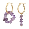 Natural Mixed Gemstone Chips Asymmetrical Earrings EJEW-JE05707-4