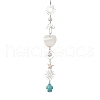 Synthetic Turquoise Starfish Turtle Beads Hanging Suncatchers HJEW-JM03446-5