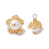 Cylinder Seed Beaded Flower Pendants PALLOY-MZ00705-01-3