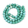 Frosted Opaque Glass Beads Strands GLAA-T032-P8mm-MBB12A-2