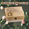 Rectangle Wooden Memory Keepsake Boxes with Lids CON-WH0101-029-7