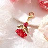 Glass Angel Pendant Decorations HJEW-MZ00207-03-1