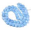 Opaque Baking Painted Crackle Glass Beads Strands EGLA-T008-19F-2