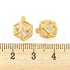 Brass Pave Cubic Zirconia Pendants KK-M286-14G-3