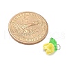 Flower Shape Synthetic Shell Charms PALLOY-JF03863-03-3