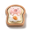 Pig Theme Opaque Resin Cabochons CRES-U002-02D-1