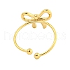 Ion Plating(IP) 304 Stainless Steel Open Cuff Rings for Women RJEW-S409-01G-02-3