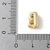 Brass Micro Pave Clear Cubic Zirconia Initial Multi-strand Links KK-S520-01G-02-3