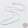 Rhodium Plated 925 Sterling Silver Chain Necklaces STER-F039-10P-1