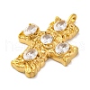 304 Stainless Steel Micro Pave Cubic Zirconia Pendants STAS-Z096-01G-01-2