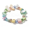 Bohemia Style Shell & Glass Beads Stretch Bracelets for Women BJEW-S178-01A-2