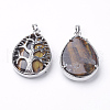 Natural & Synthetic Mixed Stone Pendants G-E421-P-3