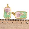Brass Enamel Pendants KK-L190-012G-02-3