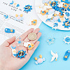 ARRICRAFT 48Pcs 8 Styles Ocean Theme Translucent Resin Cabochons CRES-AR0001-22-4