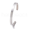Tarnish Resistant 304 Stainless Steel Infinity Heart Open Cuff Bangle BJEW-G653-03P-3