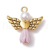 Resin Imitation Pearl Pendants PALLOY-JF02565-04-1