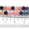 Dyed Natural Multi-Color Agate Beads Strands G-R177-10mm-07-3