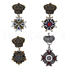 SUPERFINDINGS 4Pcs 4 Styles Enamel Brooch Pins JEWB-FH0001-55A-1