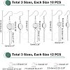 Unicraftale DIY Flat Round Earring with Dome Making Kit DIY-UN0003-41-4