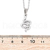 Snake 304 Stainless Steel Pendant Necklaces NJEW-M096-03P-3