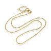 2MM Brass Round Link Chain Necklaces NJEW-M108-19G-2