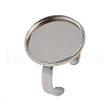 304 Stainless Steel Cuff Ring Components STAS-D372-07P-06-1