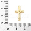 Brass Micro Pave Cubic Zirconia Connector Charms KK-S510-16G-3