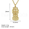 Stainless Steel Geometric Artistic Hollow Animal Pendant Necklaces JK0174-15-1