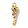 Rack Plating Brass Micro Pave Cubic Zirconia Pendant KK-A229-03A-G-1