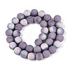 Frosted Opaque Glass Beads Strands GLAA-T032-P10mm-MBB07-2