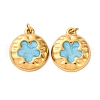 304 Stainless Steel Enamel Pendants STAS-U061-36G-02-1