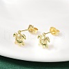 Brass Stud Earrings EJEW-R032-03G-2