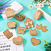  150Pcs 5 Styles Kraft Paper Earring Display Cards DIY-TA0006-04-8