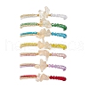 Faceted Bicone Glass with Round Glass Seed Beads Braided Bead Bracelets BJEW-MZ00164-2