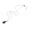 Alloy Enamel Pendant Necklaces for Halloween NJEW-JN03342-2