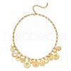 Brass Pendant Bib Necklaces for Women FS-WGFA1B0-02-2