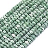 Natural Green Spot Jasper Beads Strands G-P575-A45-8x5mm-2