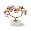 Natural Gemstone Chips and Natural White Jade Pedestal Display Decorations DJEW-G027-14RG-3