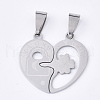 Non-Tarnish 201 Stainless Steel Split Pendants STAS-T048-21-1
