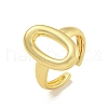 Rack Plated Brass Oval Open Cuff Ring for Women RJEW-Z039-05G-1